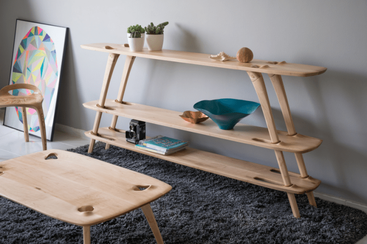 Nature-Inspired Multi-Tier Shelf With No Hardware Connections