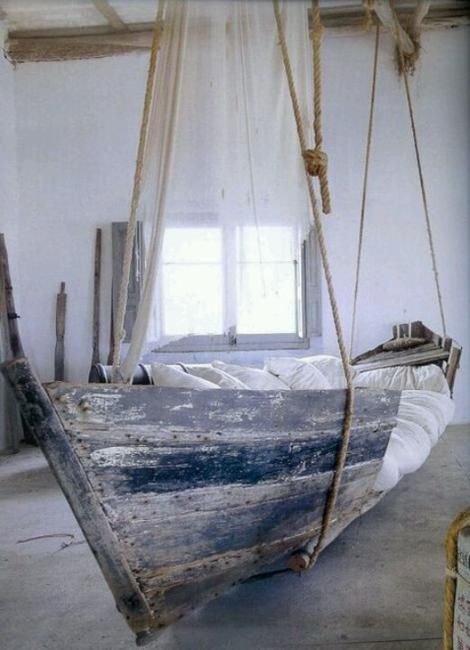 hanging boat bed
