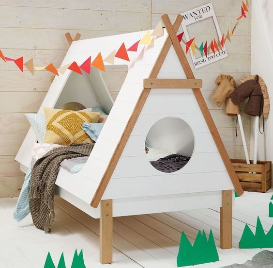 camping-inspired kid bed