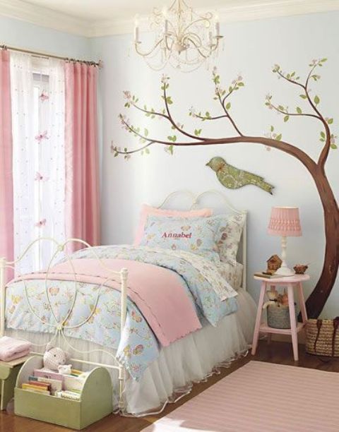 pastel vintage-inspired bedding