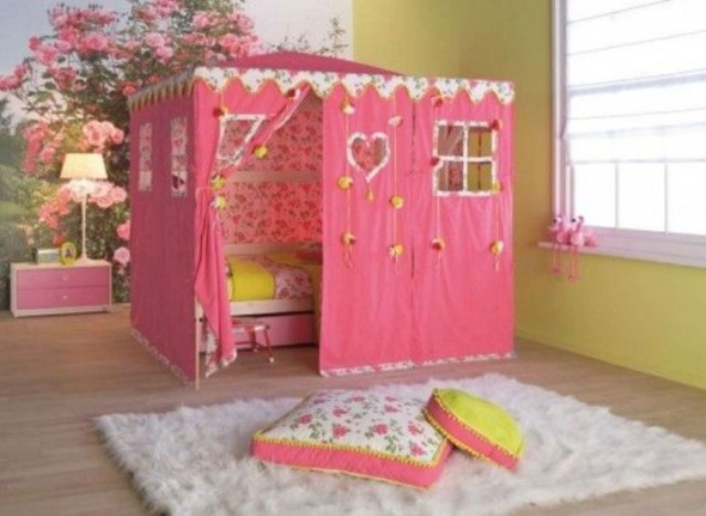 a glam tent girl bed for a little princess