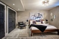 04 modern masculine basement bedroom