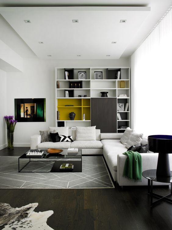 modern living room with no other styles added