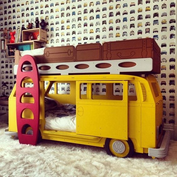 a camper van kid bed to make them feel like they live on a beach