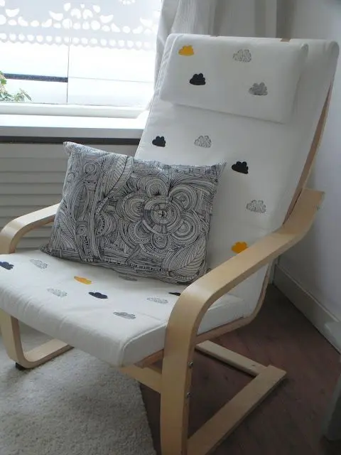 cloud-printed Poang chair hack