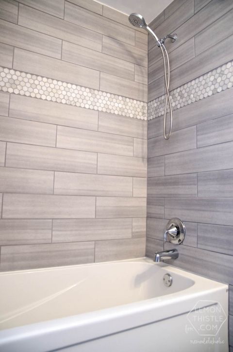 hex mother of peral tiles for a bathroom wall
