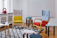 08 color blocked Poang chairs