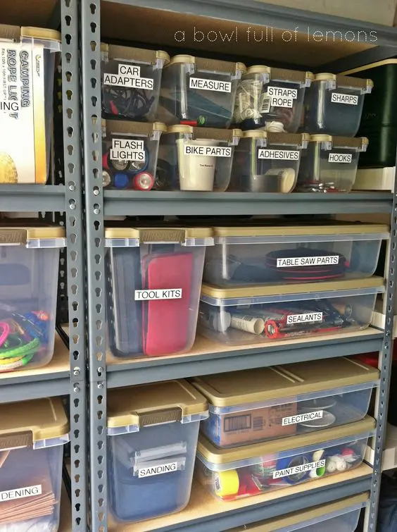 organizing storage with labels
