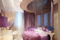 08 round purple bed