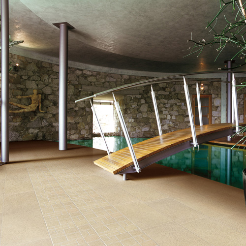 Modern Basement With An Indoor Bridge (via digsdigs)