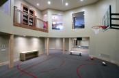 Basketball Court In A Basement