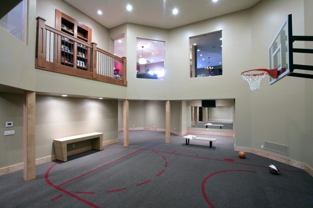 Basketball Court In A Basement (via houzz)