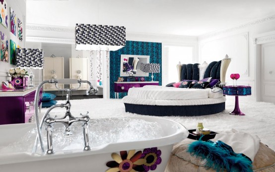 Really Glamour Bedroom (via digsdigs)
