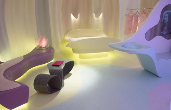 Corian Futuristic Bedroom By Karim Rashid (via digsdigs)