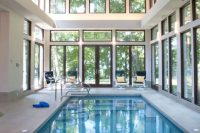 11 beautiful indoor pool with a marble deck and views