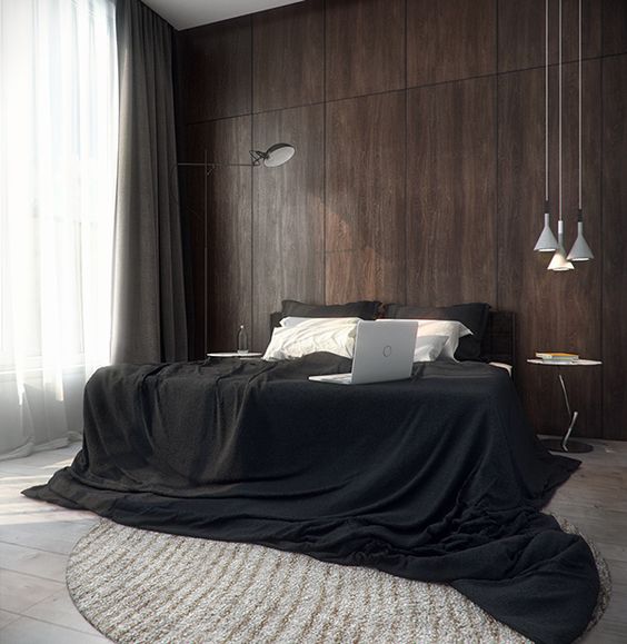 minimalist black bedding