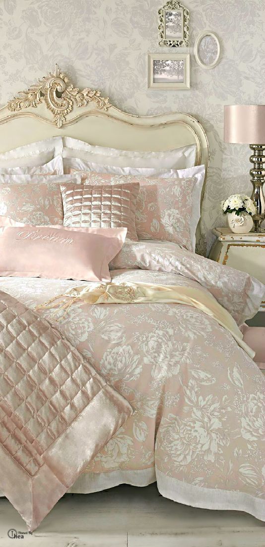 blush floral bedding