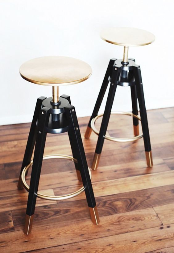chic gilded Dalfred bar stool
