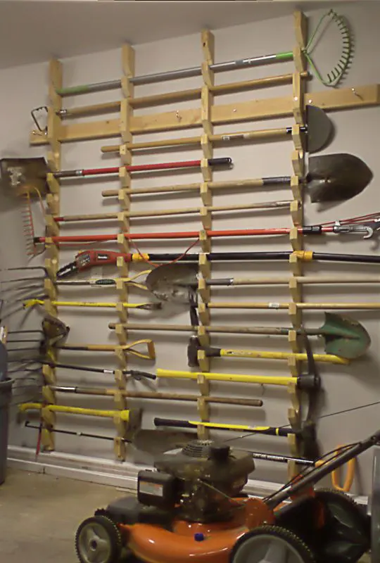 wall garden tool rack