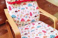 18 Poang chair reupholstered for a nursery