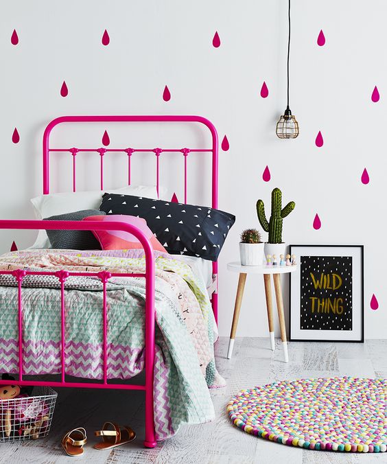 colorful patterned bedding