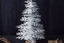 a unique snowflake tabletop Christmas tree is a creative solution for the holidays, it can be rocked in any place