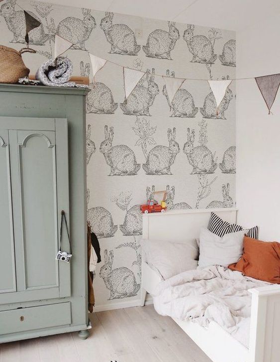 a lovely and soothing bunny-themed nursery with pastel touches will be nice both for boys and girls