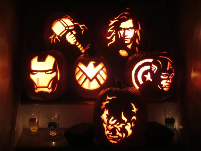 Carvings inspired by Marvel movies!