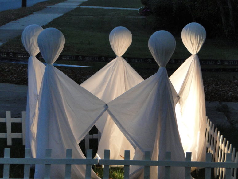 A bunch of old white sheets could easily be turned into nice Halloween ghost costumes or outdoor decorations.