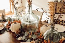 cool thanksgiving tablescape in rustic style