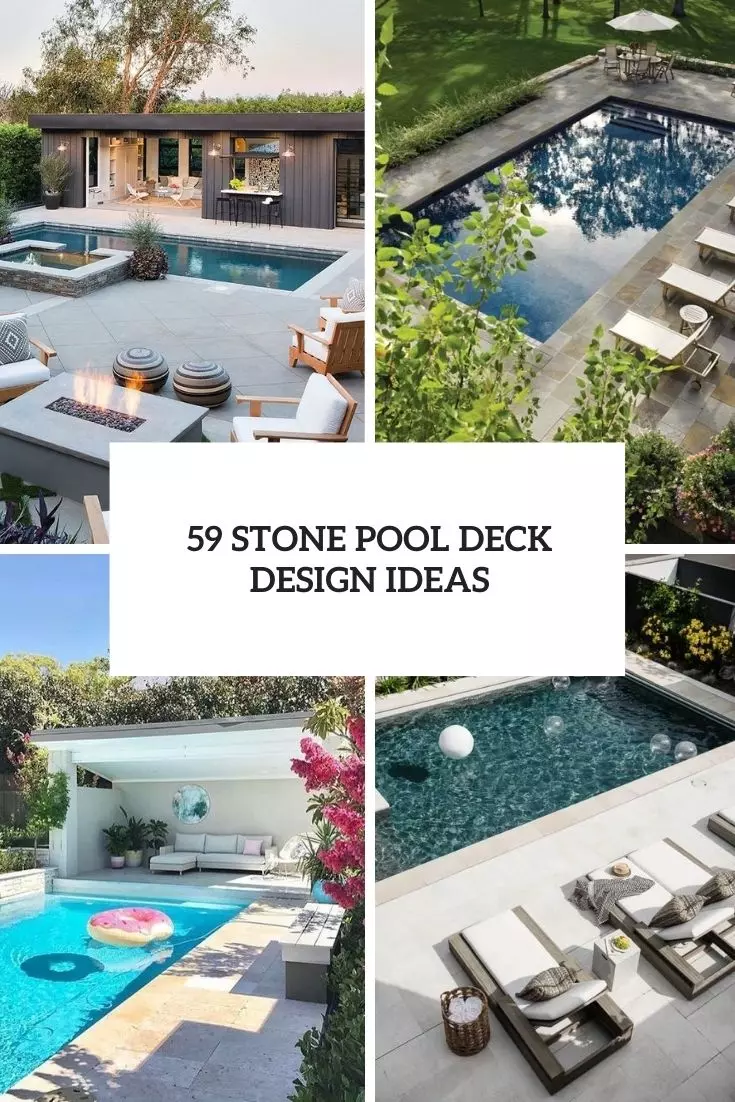 59 Stone Pool Deck Design Ideas