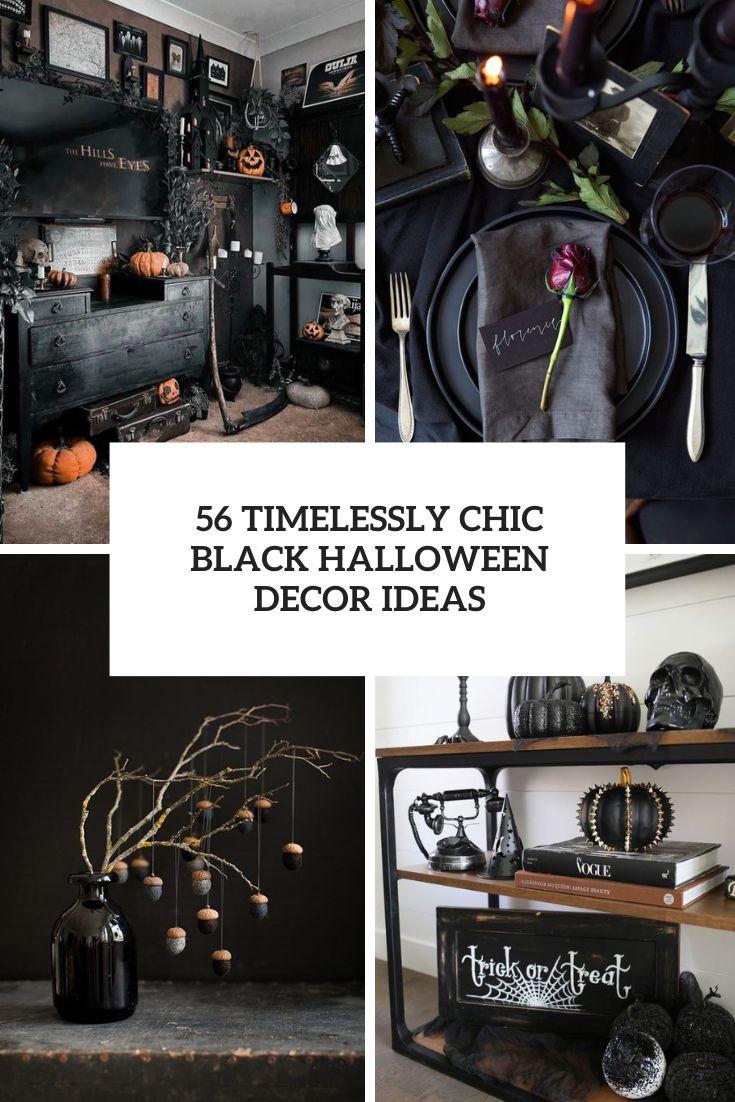 timelessly chic black halloween decor ideas