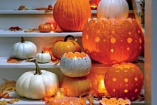 making lanterns is always a cool pumpkin carving idea for halloween