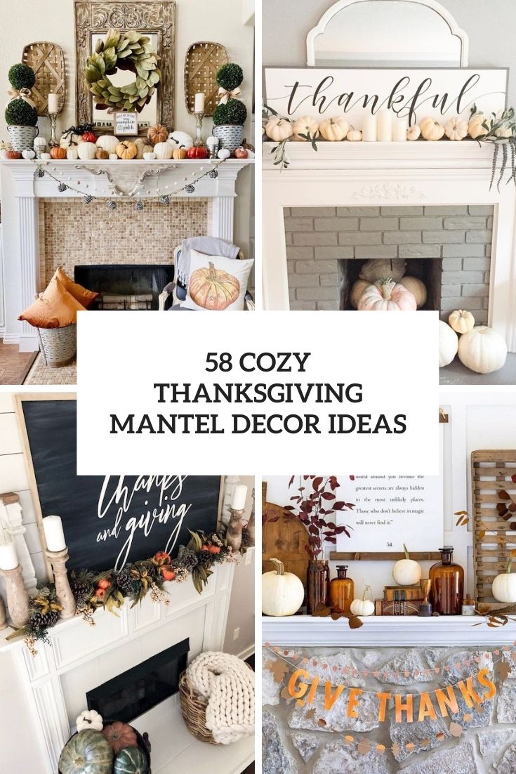 cozy thanksgiving mantel decor ideas