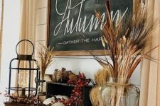pumpkins, gourds, wheat, berries and blooms create chic and cozy rustic decor and will fit your Thanksgiving