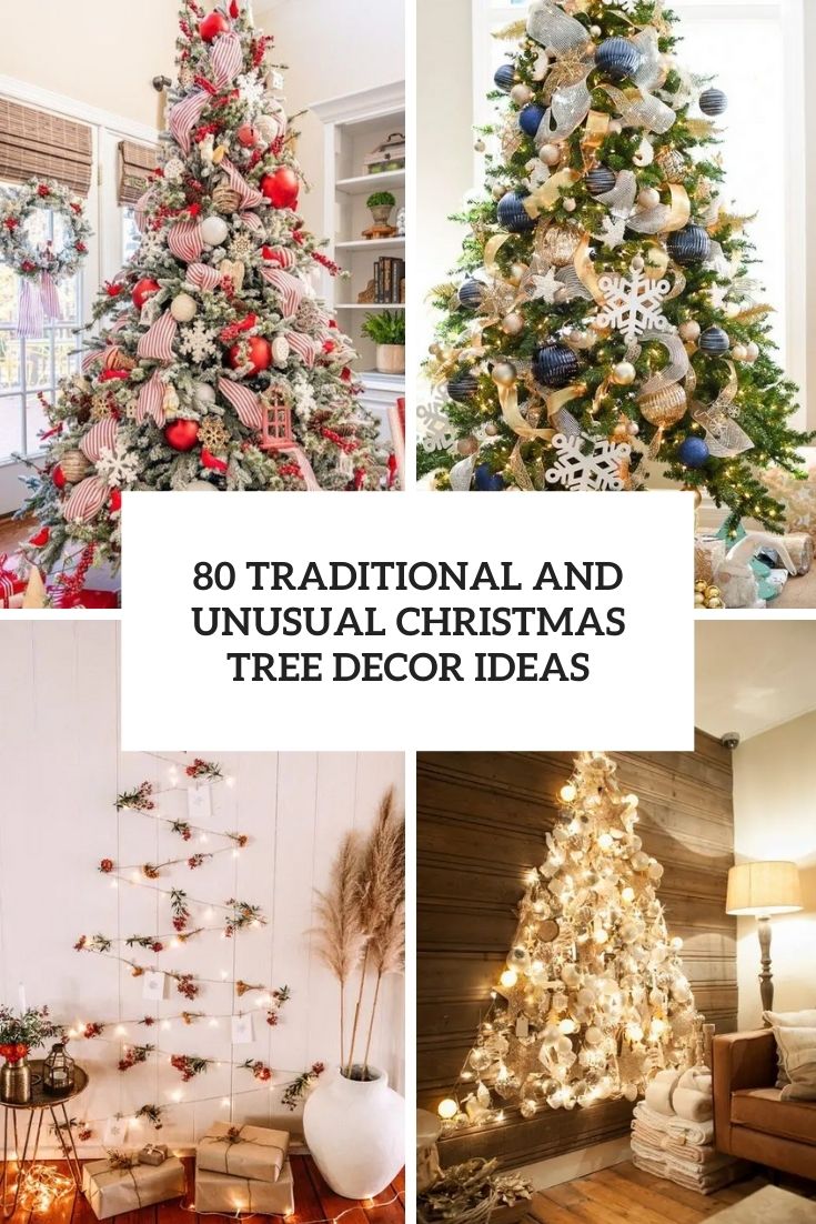 traditional and unusual christmas tree decor ideas