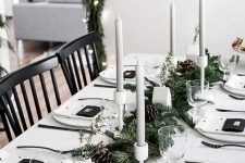 a minimalist christmas table setting