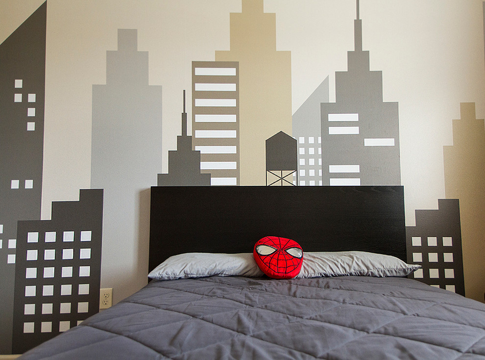 For those who search inspiration for a subtle spider man room design, here is an idea!