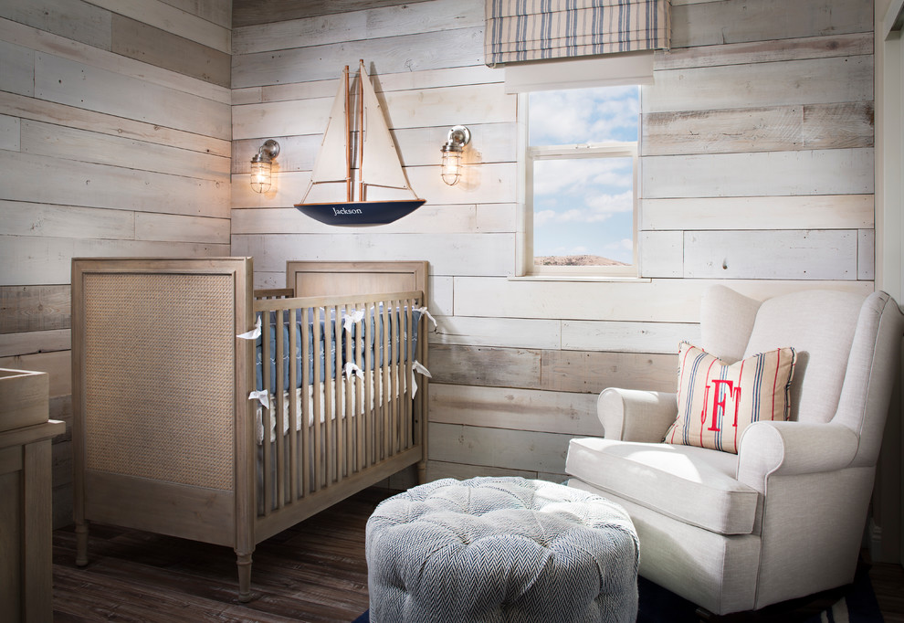 If accent walls aren't your thing then you can pull off a lovely design covering all wood with whitewashed planks.