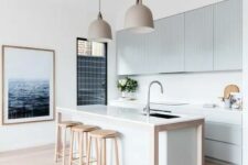 A stylish beach-inspired kitchen design