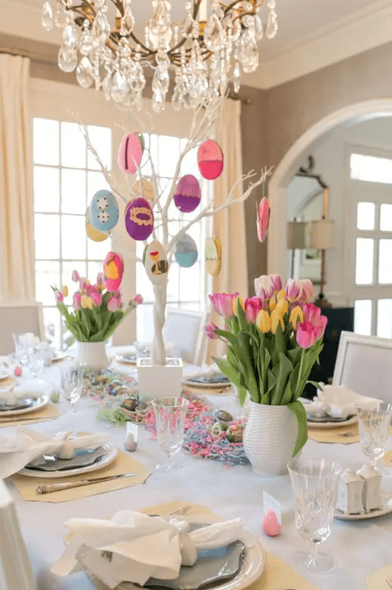 a cute easter tree for table decor