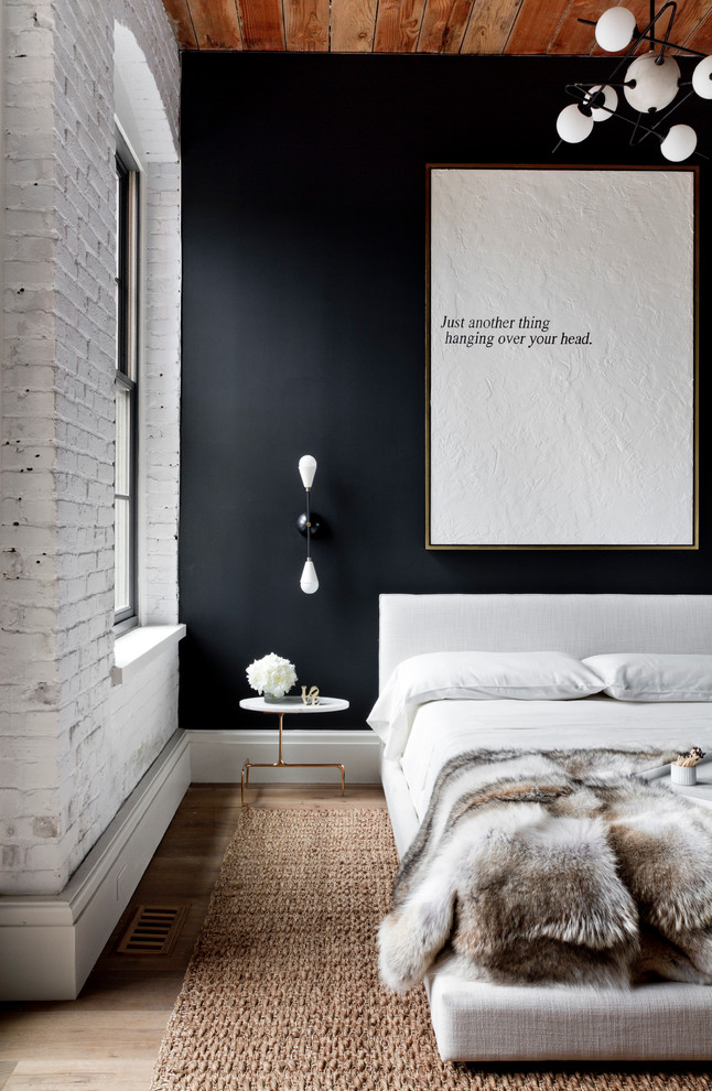 Mixing black and white works for any contemporary interior.