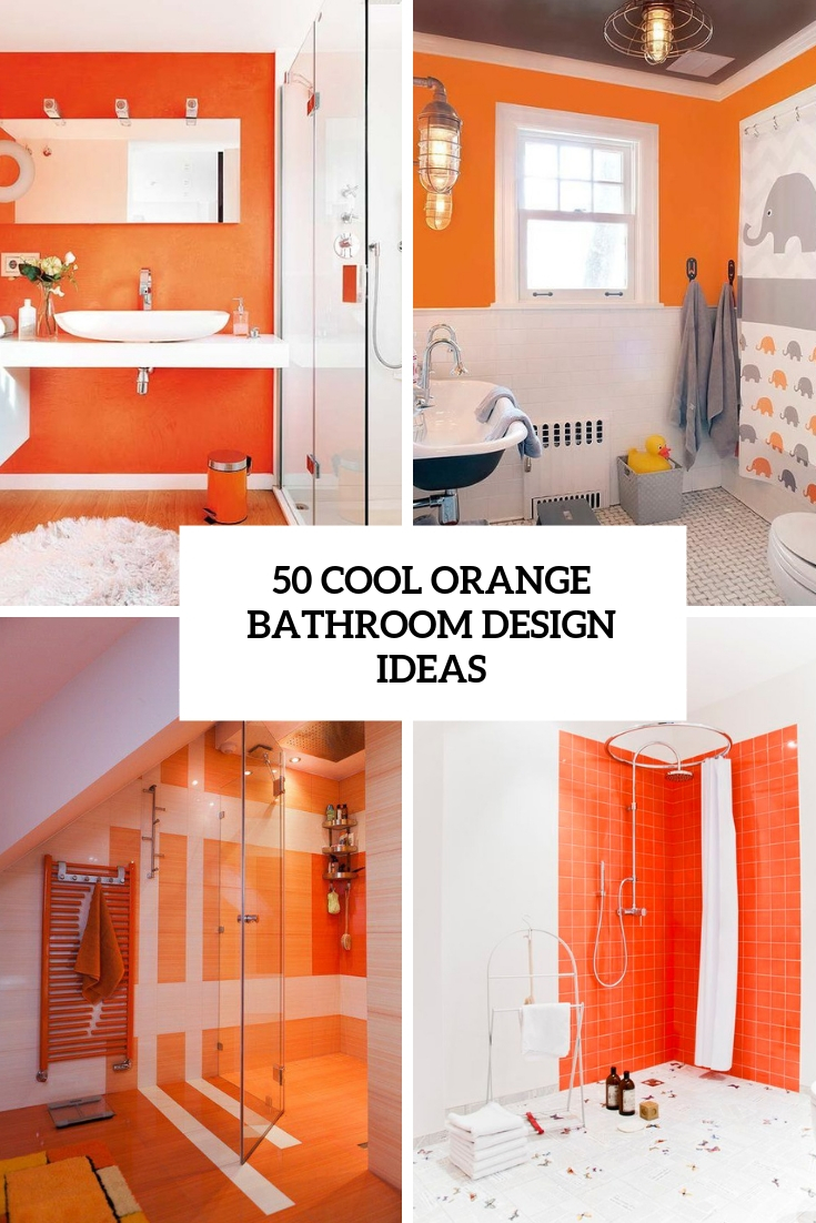 cool orange bathroom design ideas
