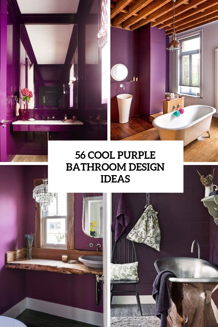 cool purple bathroom design ideas