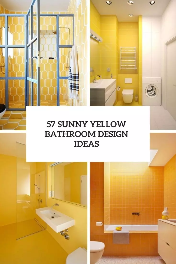 sunny yellow bathroom design ideas