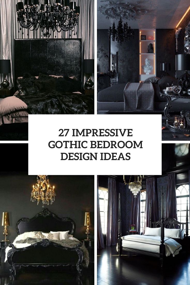 impressive gothic bedroom design ideas