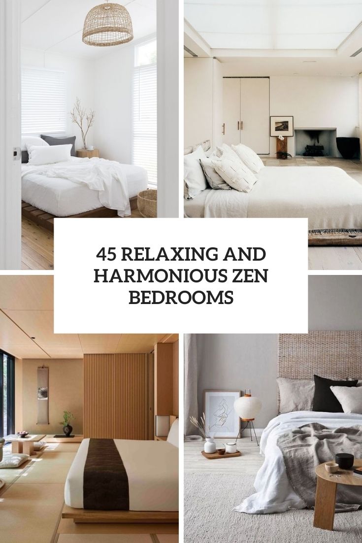 relaxing and harmonious zen bedrooms
