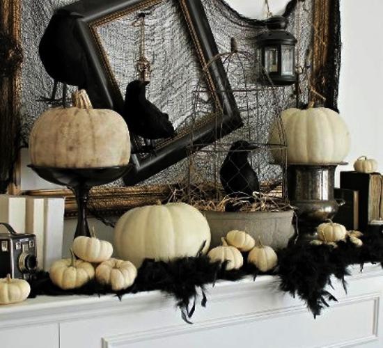 Any sideboard would be a perfect place for a retro Halloween display.