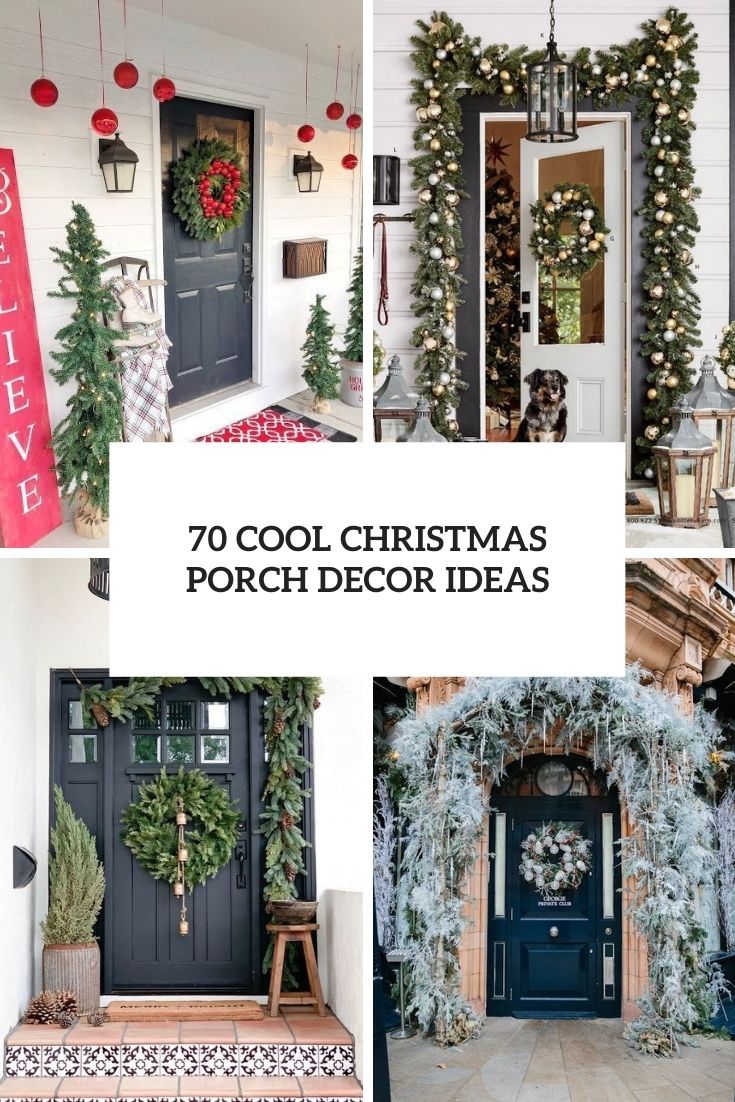 70 cool christmas porch decor ideas cover