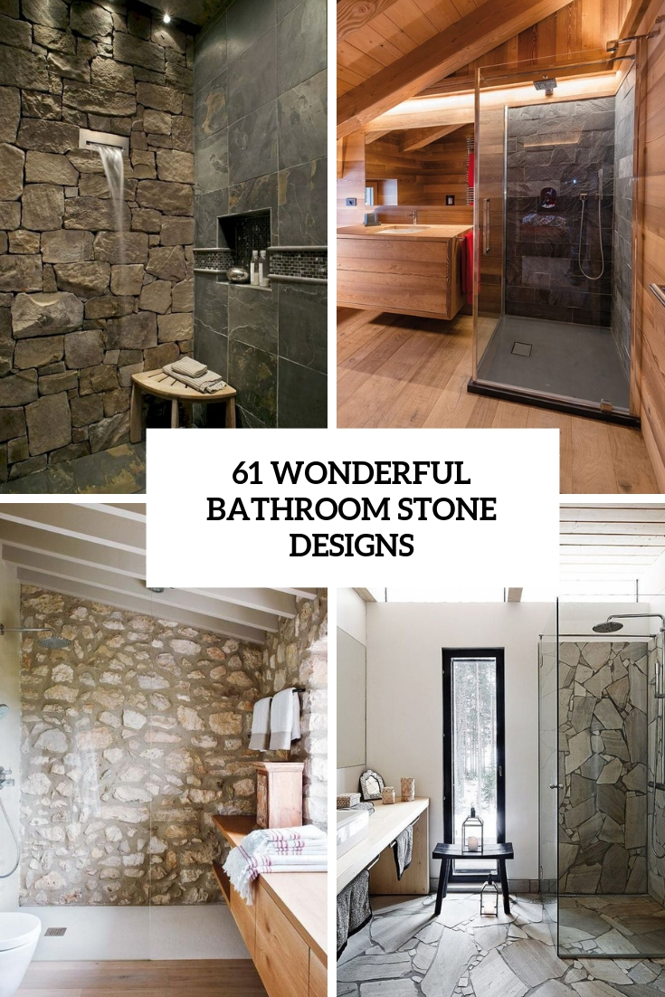 wonderful stone bathroom designs